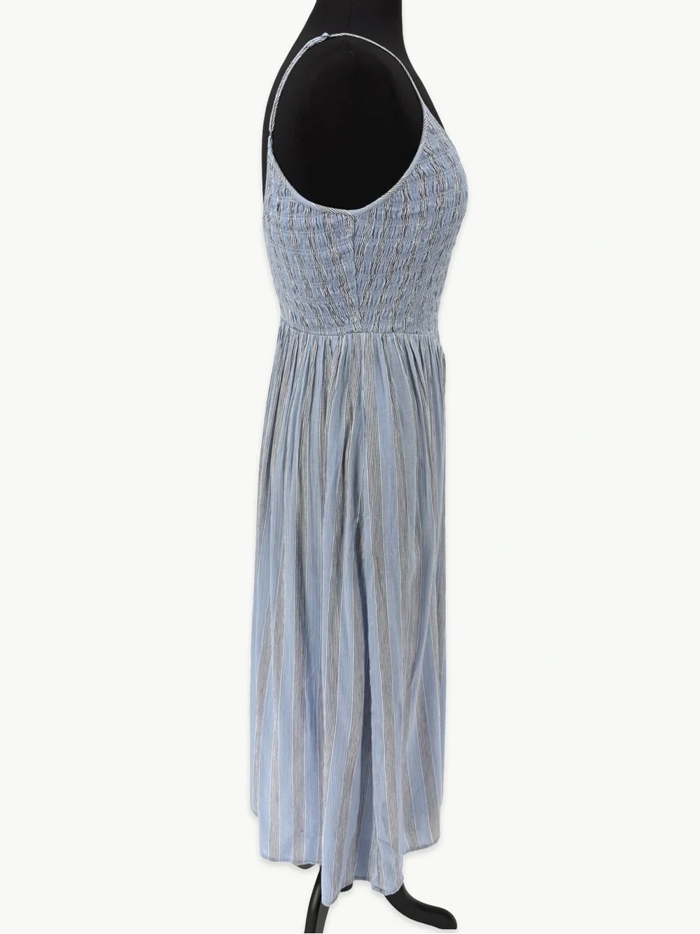 Aerie At The Barre Midi Dress Size Small Monaco Blue Striped Gauze NWT - Picture 9 of 12